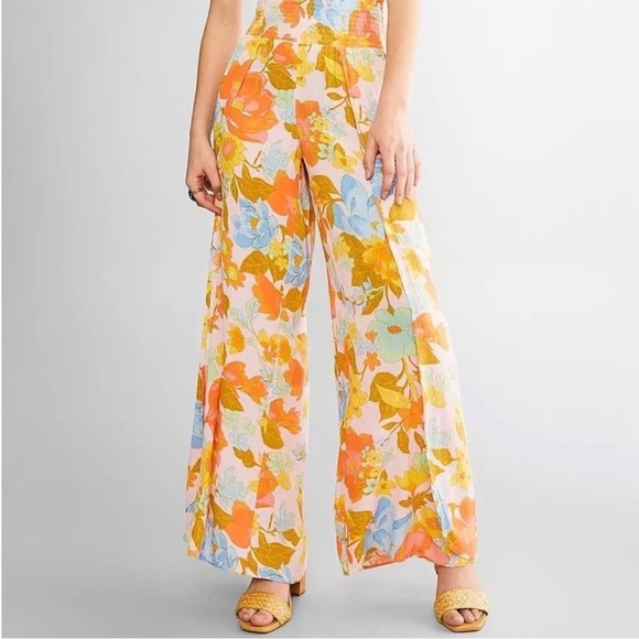 BILLABONG Floral wide leg beach pants Size Medium - Picture 5 of 13